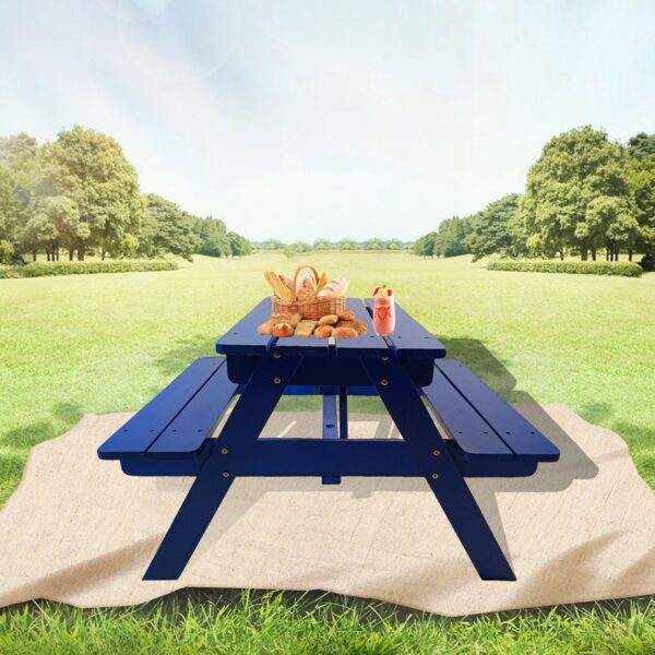 Durable Children's Dining Table And Chairs Set Multi Functional - Blue