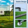 Golf Practice Net Cage With Metal Frame Hitting Net Kit Indoor Outdoor - Black - Image 7