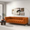 Melissa - Mid Century Modern Sofa - Orange - Image 6