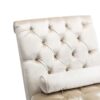 Velvet Chaise Lounge Indoor, Button Tufted Upholstered Chair With Pillow - Beige - Image 14