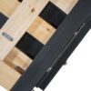 Queen Murphy Bed With Frosted Glass Doors Design, Fake Drawers, Metal Legs - Black - Image 13