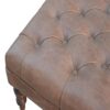 Buffalo - Leather Ottoman - Brown - Image 8
