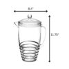 Swirl Unbreakable Plastic Water Pitcher With Lid And Spout, 2.5 Quarts - Clear Acrylic - Image 2