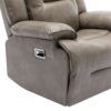 3 Seater Home Theater Recliner Manual Recliner Chair With A Led Light Strip Two Built-In Cup Holders For Living Room - Gray - Image 21