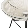 Nusa - Side Table With Tempered Glass Top And Polyethylene Rattan Base - White - Image 10