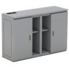 Queen Size Murphy Bed With Shelves, Cabinets And USB Ports - Gray - Image 6