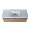 Modern Floating Bathroom Vanity Cabinet With Resin Sink Soft Close Doors And Drawer - Imitative Oak - Image 12