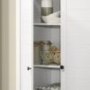Claire - Storage Cabinet With Oak Accent Finish And Framed Slatted Panel Design - White - Image 3