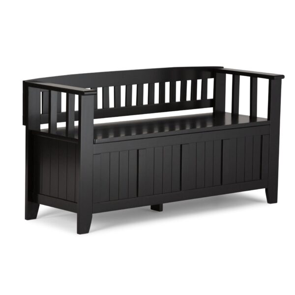 Acadian - Entryway Storage Bench - Black