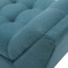 Modern Fabric Bench With Padded Seat And Wide U Shape Design - Teal - Image 9