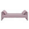 Modern Upholstered Chaise Lounger Daybed With Pillows Small Single Daybed, No Mattress Needed, Perfect For Living Rooms & Home Office, Linen Fabric - Pink - Image 5