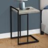 Accent Table, C - Shaped, Modern Convenient Design - Gray - Image 9