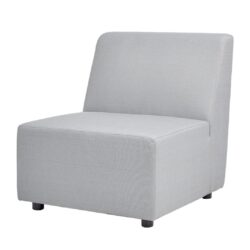 Cleo - Modular Upholstered Deep Seating Patio Armless Chair Axroma Olefin - Light Gray