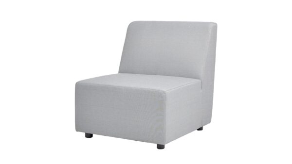 Cleo - Modular Upholstered Deep Seating Patio Armless Chair Axroma Olefin - Light Gray