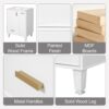 Solid Wood And 24" Bathroom Vanity With Sink, Deep Drawer, Door Shelf, 2 Tier Basket - White - Image 6