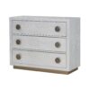 Anpu - Faux Crocodile Skin Console Cabinet - Silver - Image 2