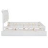 Queen Size Storage Platform Bed, With 2 Big Drawers, Twin Long Size Trundle, One Set Of Sockets & USB Ports - White - Image 13
