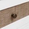 Wardrobe With 3 Drawers High Wardrobe Armoire With Rattan For Living Room Organizer - White - Image 21