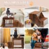 Pet Bunk Bed With Removable Step For Dogs And Cats, Multi-Level Bed Window Perch Seat Platform With Cushion And Cat Scratch Pad, Indoor Use - Dark Brown - Image 4