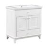 Bathroom Vanity With Sink, Bathroom Cabinet With Two Doors And One Drawer, White - Image 26