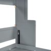 Full Size Murphy Bed With Hydraulic Lift & Desk Design - Gray - Image 10