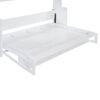Full Size Murphy Bed With Hydraulic Lift & Desk Design - White - Image 9