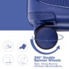 Expandable Hardshell Suitcase Double Spinner Wheels Pp Luggage Sets Lightweight Durable Suitcase With Tsa Lock, 3 Piece Set (20/24/28) - Navy - Image 2