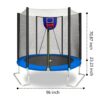 Yc 8Ft Trampoline Outer Net With Soft Basketball Board, Ball And Inflator - Blue - Image 7