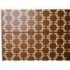Outdoor & Indoor Freestanding Decorative Privacy Screen For Deck Balcony Patio, Metal Privacy Screen - Brown - Image 9