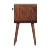 Mini Curved Bedside Table With Lower Slot - Caramel - Image 6