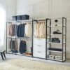 Fiona - Freestanding 4 Tower Walk In Closet System Wood Metal - White - Image 2