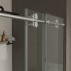 Frameless Shower Door, Sliding Shower Door, With Premium Thick Tempered Glass Shower Enclosure, Double Side Easy Clean Coat, Finished With Buffer - Chrome - Image 16