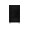 Bookcase, 6 Shelves, 4 Legs - Black - Image 7