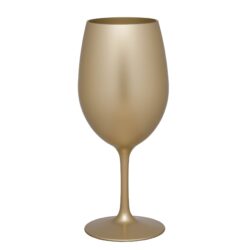 Leadingware Metallic Plastic Wine Glasses (Set of 4), Unbreakable Bpa Free Acrylic, 20Oz - Gold
