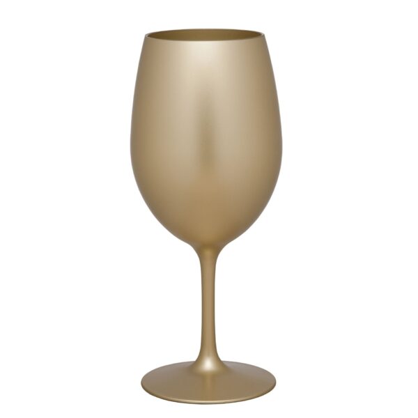 Leadingware Metallic Plastic Wine Glasses (Set of 4), Unbreakable Bpa Free Acrylic, 20Oz - Gold