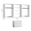 Devi - Wall Mounted Wood Closet System With Modular Units - White - Image 2