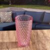 Leading Ware Diamond Cut Acrylic Glasses Drinking (Set of 4), 19Oz, Bpa Free - Pink - Image 4