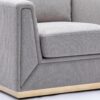 Valin - 3 Piece Living Room Set Meeting Room And Small Apartment Sofa Loveseat Chair - Gray - Image 9