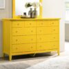 Cheerful Storage Dresser For Modern Spaces - Yellow - Image 4