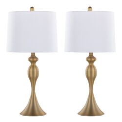 Ashland - Contemporary Table Lamp (Set of 2) - Gold / White