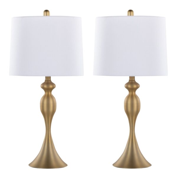 Ashland - Contemporary Table Lamp (Set of 2) - Gold / White