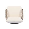 4 Piece Outdoor Patio Furniture Set, Metal Chairs With Woven Rope U Shaped Backrest, Outdoor Conversation Set With Thick Cushions And Coffee Table For Garden, Poolside, Balcony - Brown / Beige - Image 17