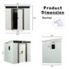 Outdoor Metal Storage Shed With Window - White - Image 10
