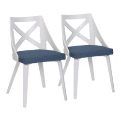 Charlotte - Farmhouse Chair (Set of 2) - White / Blue