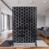 Outdoor / Indoor Privacy Screen Metal Privacy Screen, Freestanding Decorative Privacy Screen For Deck Balcony Patio - Black - Image 15