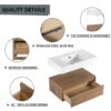 Wall Mounted Bathroom Vanity With Resin Sink And Soft Close Drawer In Imitative - Imitative Oak - Image 10