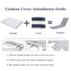 Outdoor Lounge Chair Cushion Replacement Patio Funiture Seat Cushion Chaise Lounge Cushion - Blue Striped - Image 3