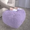 Spongy - Microfiber Square Pouf Lavender Soft Seating - Lavender - Image 2