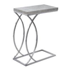 Accent Table, C - Shaped, Modern - Gray