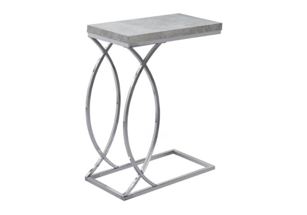 Accent Table, C - Shaped, Modern - Gray